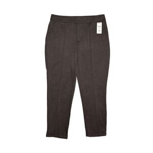 NINE WEST NEW $48 Pintuck Cuffed Tapered Ankle Pant‎ Dark Gray Size 12